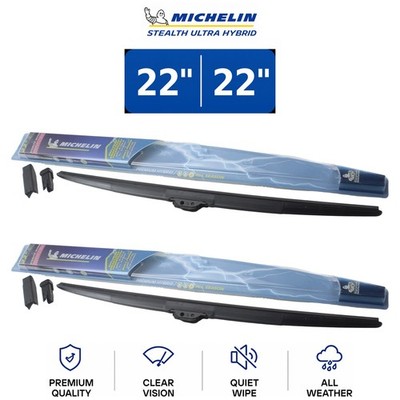 Michelin Stealth Ultra Hybrid 22''/22'' Wiper Blade Set 2-Pc For Quest 93-02