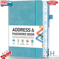 New Address Book With Alphabetical Tabs Hardcover Password Keeper Telephone Book