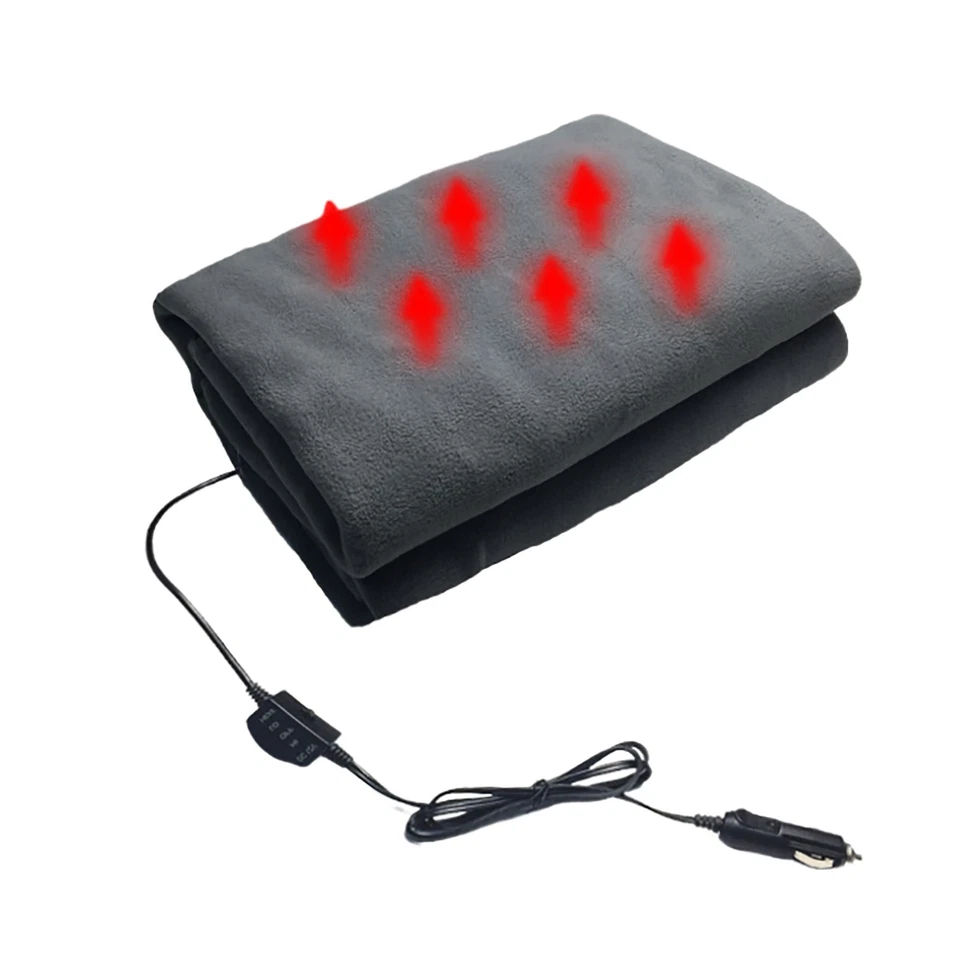 NEU 145*100cm Heizdecke Für 12V Zigarettenzünder Reisedecke Camping Winter - Bild 2 von 4
