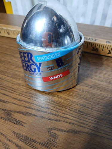 Leggs Sheer Energy Control Top Pantyhose Size B White Color Reinforce Toe B6 USA - Picture 2 of 2