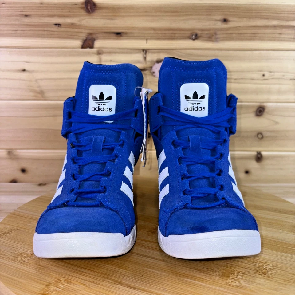 Adidas Tenis de Cuña para Mujer 8 Azul Gamuza Ámbar Iluminado Cuña Tacones Altos Foto 2 de 4