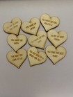 Sentimental Wooden Hearts Gift Xmas Valentines Birthday 9 Pieces