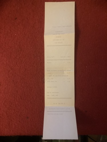 BLOCKBUSTER VIDEO RENTAL SHOP VINTAGE 2002 TILL RECEIPT HARBORNE BIRMINGHAM UK