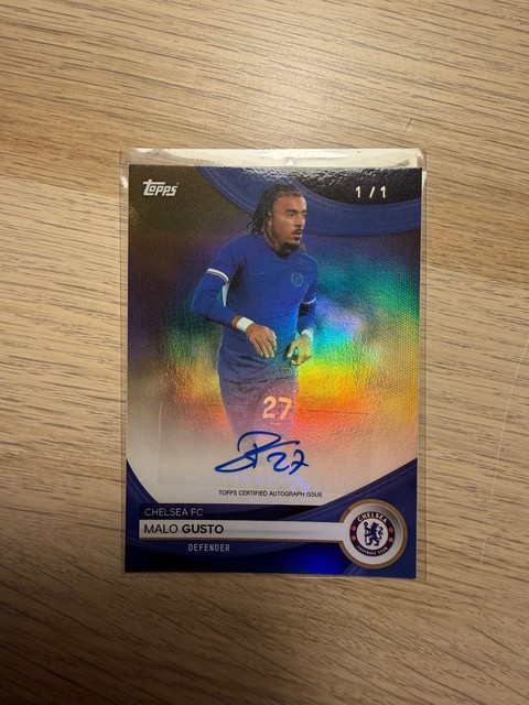 Topps Chelsea Team Set Malo Gusto Auto 1/1 Gold Autograph