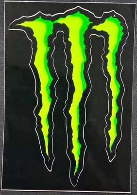 Monster Energy ''M-Logo'' Aufkleber / Sticker 11x8cm Werbeartikel