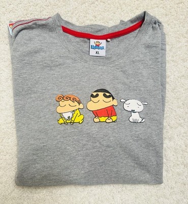 Shin Chan Vintage Shirt Shin-chan Lucky Daisy grau - Größe XL - Crayon Shinchan