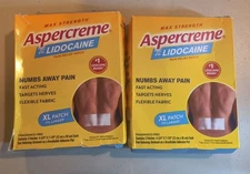 Aspercremme Lidocaine Pain Relief Patch, XL, 3 Patches, 2 Pack, Exp 10/26