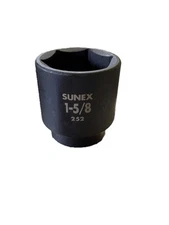 Sunex 252 1-5/8" 1/2" Drive 6 Point Shallow Impact Socket Standard Tools 6pt SAE
