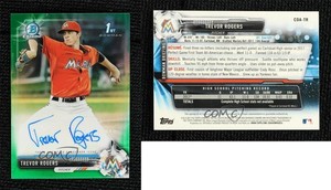 2017 Bowman Draft Chrome Pick Green Refractor /99 Trevor Rogers #CDA-TR Auto