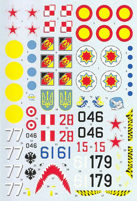 Hi-Decal Line 1/48 decal set for MiG-29 UB Fulcrum B - 48-015