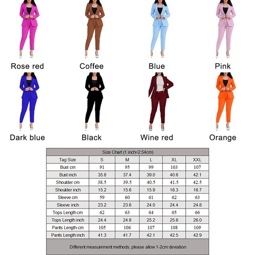 Sleek and Modern Women's Two Piece Workwear Ensemble Featuring Trousers - Picture 4 of 22