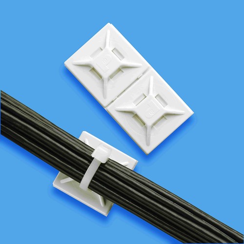 PANDUIT Mount Base with Rubber Adhesive Tape White 50 Pieces - 第 3/3 張圖片