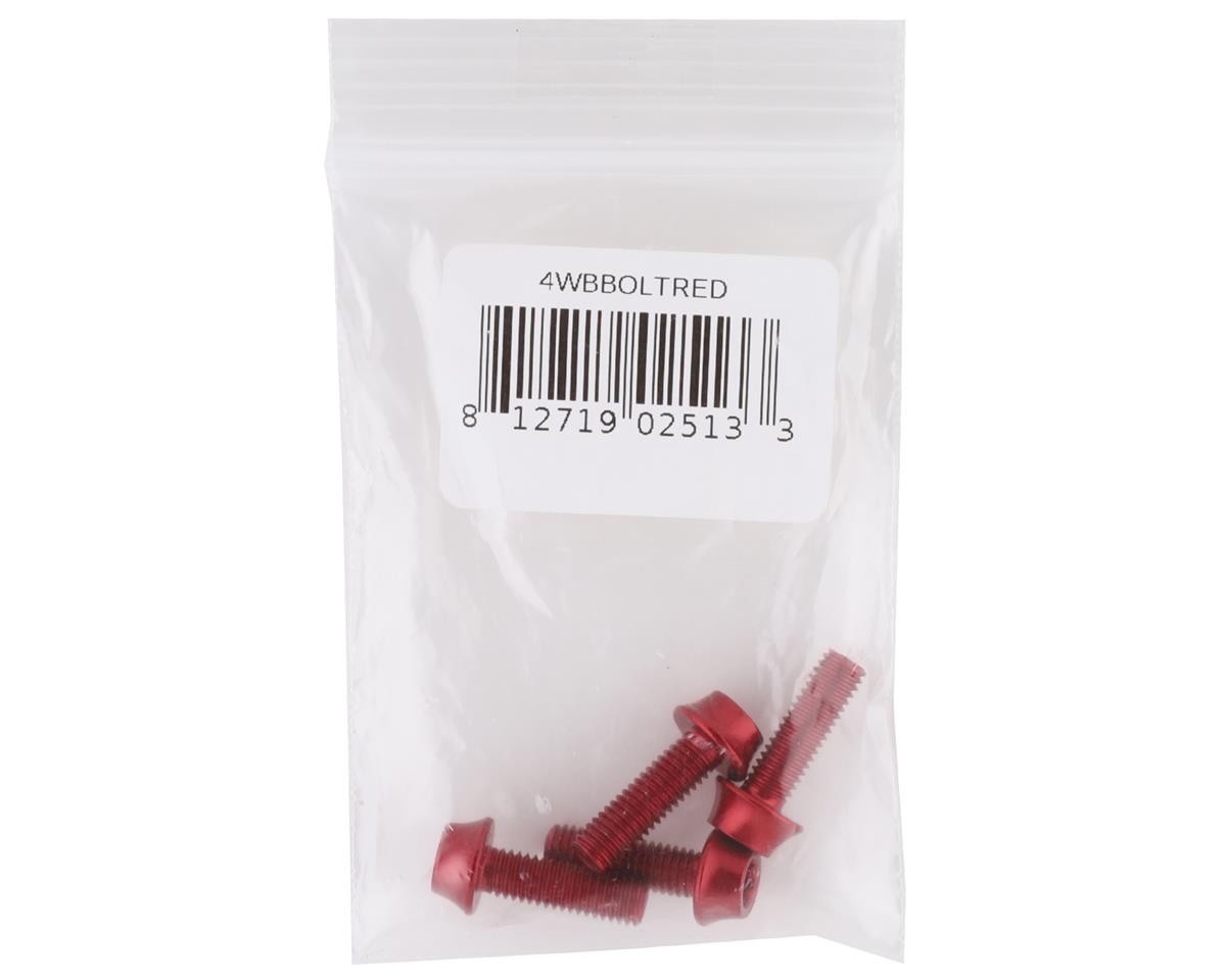 Wolf Tooth Components Aluminum Bottle Cage Bolts (Red) (4-Pack) [4WBBOLTRED]
