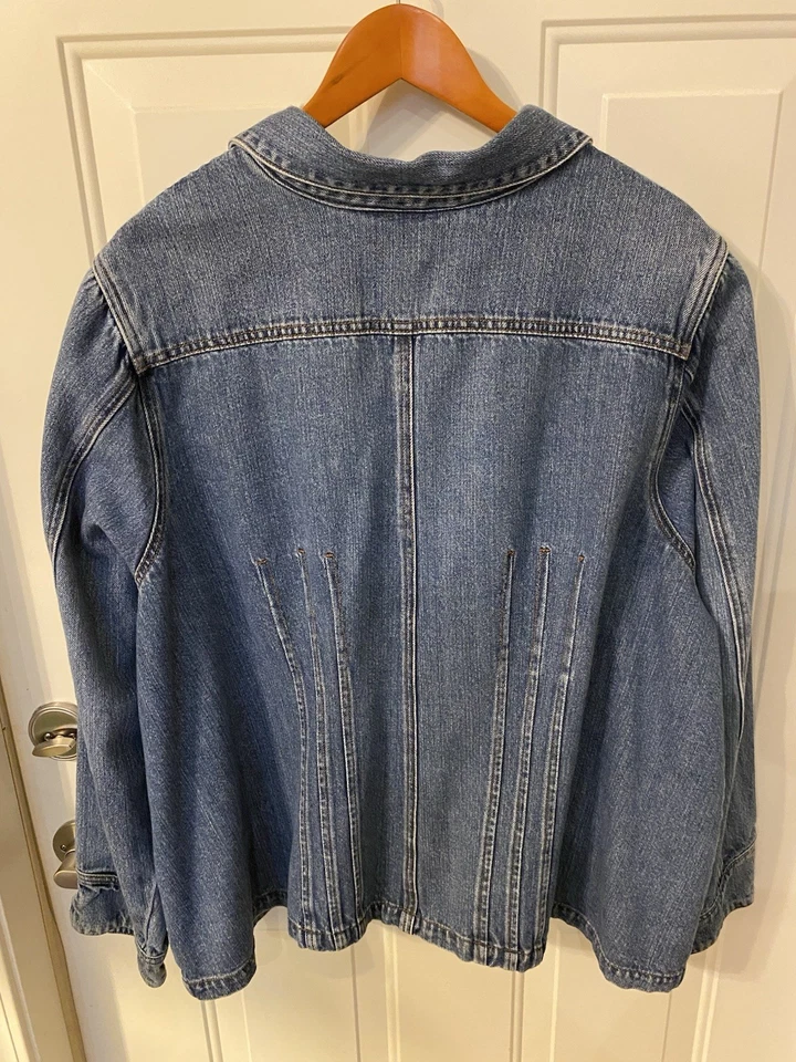 Chaqueta vaquera vintage Venezia para mujer talla grande azul mediana 100 % algodón 26/28 Foto 2 de 4
