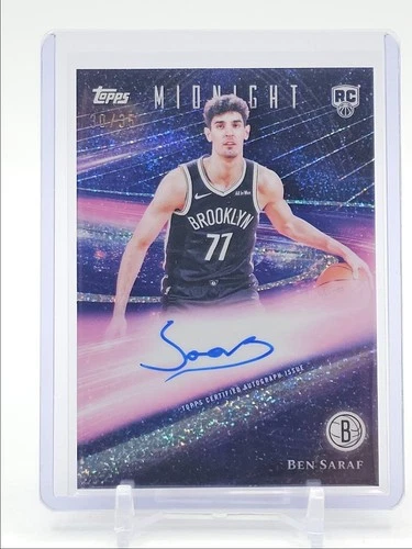 BEN SARAF 2025-26 TOPPS MIDNIGHT ROOKIE WINTER SOLSTICE RC AUTO /35 Q3668