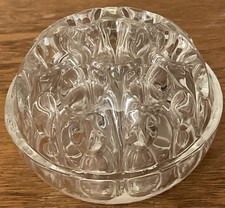 Vintage Reims Clear Glass Floral Frog 19 Hole Mixed Sizes 1960s- 1970s