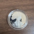 1990 S Proof  American Silver Eagle Dollar 1oz .999 Pure Silver,  COA &Display