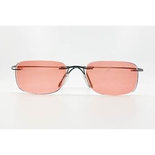 Silhouette 7799 60 6107 Rimless Rectangular Pink Lens Sunglasses Made in Austria