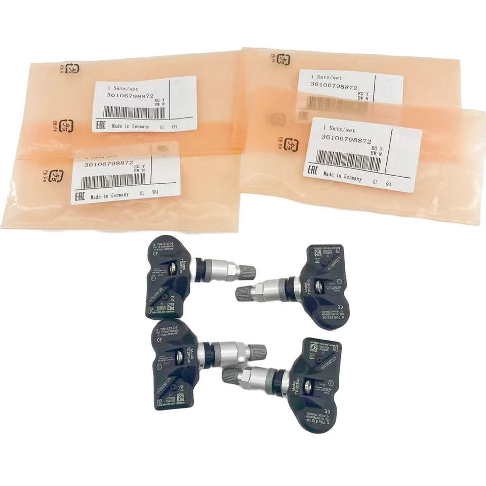 4PCS 36106798872 433MHz Tire Pressure Monitoring Sensor TPMS For BMW X1 X3 Z4 M5 Foto 2 de 4