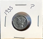 1935-P   Mercury Dime 90% Silver- Circulated -$0.99 Shipping - Low Starting Bid!
