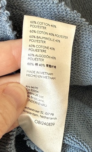 Free People We The Free Langarm Come And Get It Oberteil Pullover Gr. Medium Blau - Bild 4 von 8