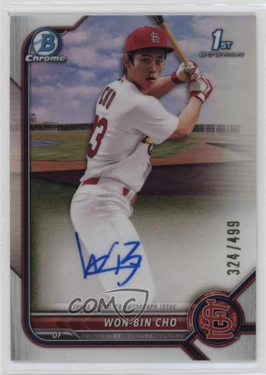 2022 Bowman Chrome Prospect Refractor 324/499 Won-Bin Cho #CPA-WC Auto 03ox