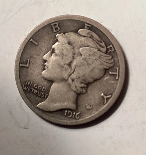 1916 Mercury Dime  .  VF