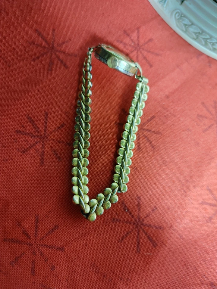 宝路华 1/20 10K GF 顶部不锈钢后背女士表带 Overwound MIMO 手表 — 第 2/4 张图片