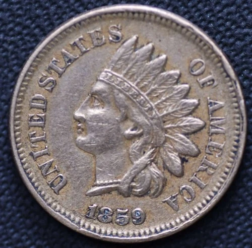 1859 Indian Cent EF