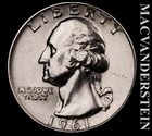 1961-D Silver Washington Quarter - Choice Gem Brilliant Unc  Lustrous  #L7447