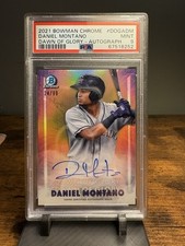 Topps 2021 Bowman Chrome Dawn of Glory Auto RC Daniel Montano DOGA-DM /99 PSA 9