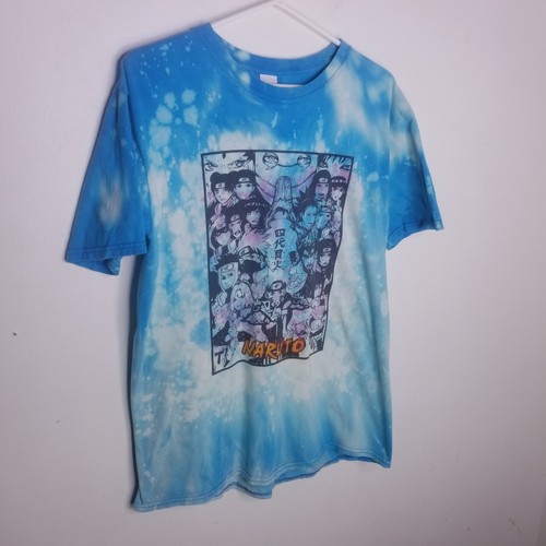 RARE OoaK Naruto Mens Large Dye Multicolor Anime Graphic Casual Graphic T Shirt - Picture 4 of 8