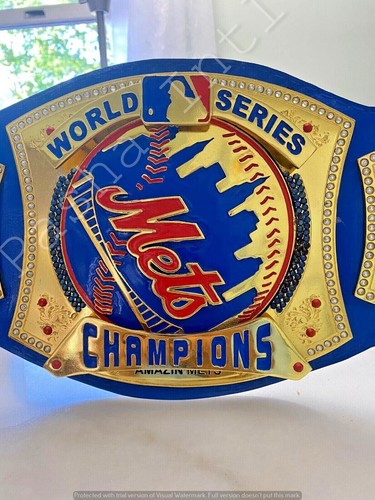 NewYork Mets MLB Championship Leather title Spinner belt Adult size 2mm 4mm - Picture 5 of 8