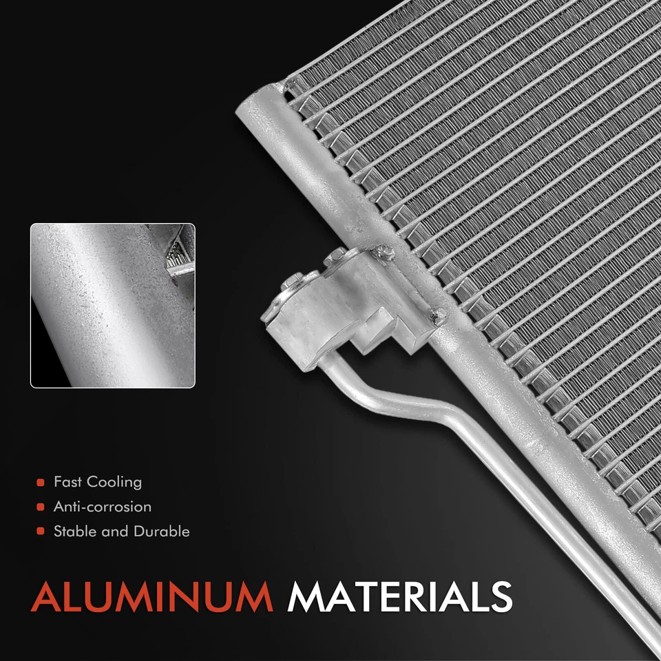 AC Condenser w/ Receiver Drier for BMW 528i 530i 550i GT xDrive 650i Gran Coupe - Image 2 of 4