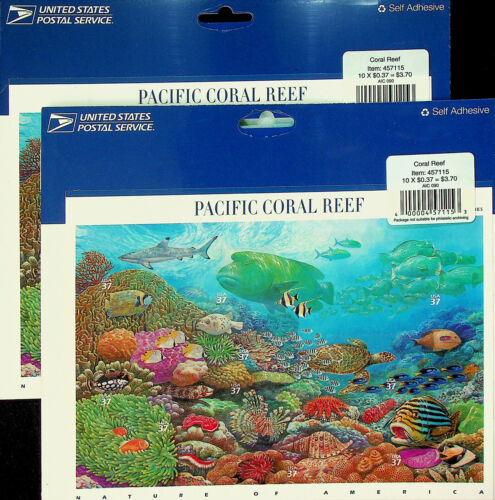 Pacific Coral Reef - Nature of America Pane of 20 X 37 cent US Stamps - Sealed - Picture 3 of 3