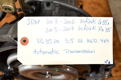 2003-2006 Infiniti G35X 2003-2007 FX35 VQ35DE 3.5L V6 AWD 4x4 Auto Transmission - Picture 5 of 10