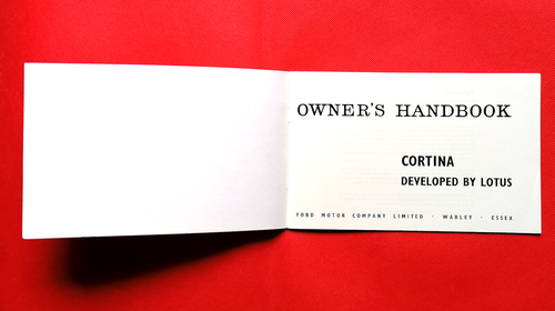 1967 FORD LOTUS CORTINA Mk1 Owners Manual Handbook - MINT CONDITION! - Picture 2 of 21