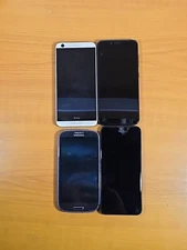 4 Android Smartphone Lot Galaxy S III, AT&T Vista, Galaxy A10e, HTC Desire 626