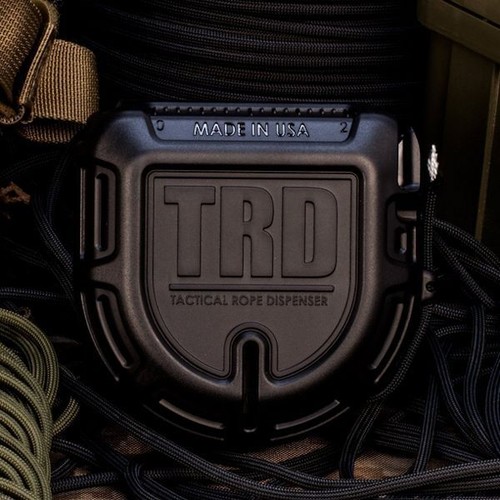 TRD Tactical Rope Dispenser w/ 50 FT x 550# Black Paracord - Picture 2 of 14