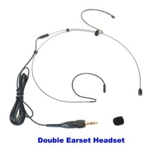 HMV77-Sony Double Earset Headset Microphone For Sony UWP UTX Wireless V1 D11 B2