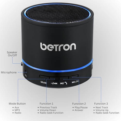 Betron KBS08 Bluetooth Speaker, Wireless, Portable, Mini. 7 Color Variation - Picture 5 of 57