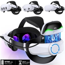 For Meta Oculus Quest 3/2/3s VR Headset Elite VR Head Strap With 6700mAh Battery