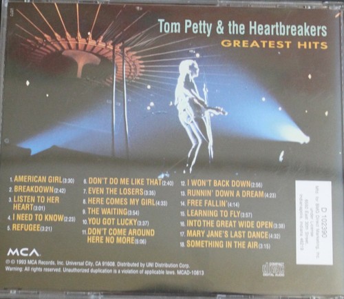 Tom Petty & the Heartbreakers Greatest Hits CD - 1993 MCA - Picture 2 of 3