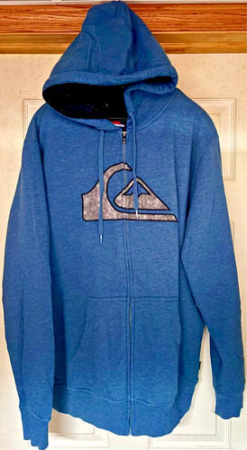 Nice BIG Men's LG QUIKSILVER Classic Collection Casual Sport Hooded Jacket Lined
