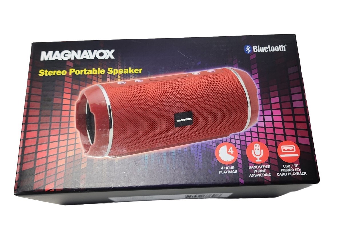 Magnavox MMA3762-RD Portable Bluetooth Stereo Speaker Red