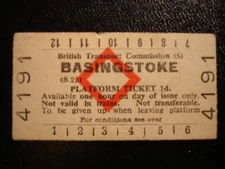 B.T.C Platform Ticket.1d  Basingstoke.