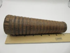 7" Vtg SILK THREAD BOBBIN 7-97. Solid Wood Cone New England USA MADE Spool