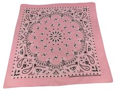 Vintage Hav-A-Hank Pink Paisley Bandana USA RN15187 21 x 20.5  B26