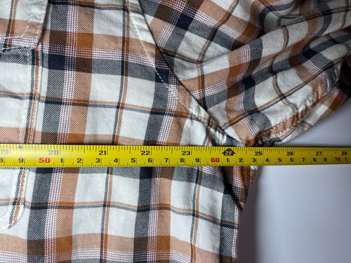 Timberland Shirt Size XL Mens Regular Fit Beige Brown Black Check Long Sleeve - Picture 9 of 11
