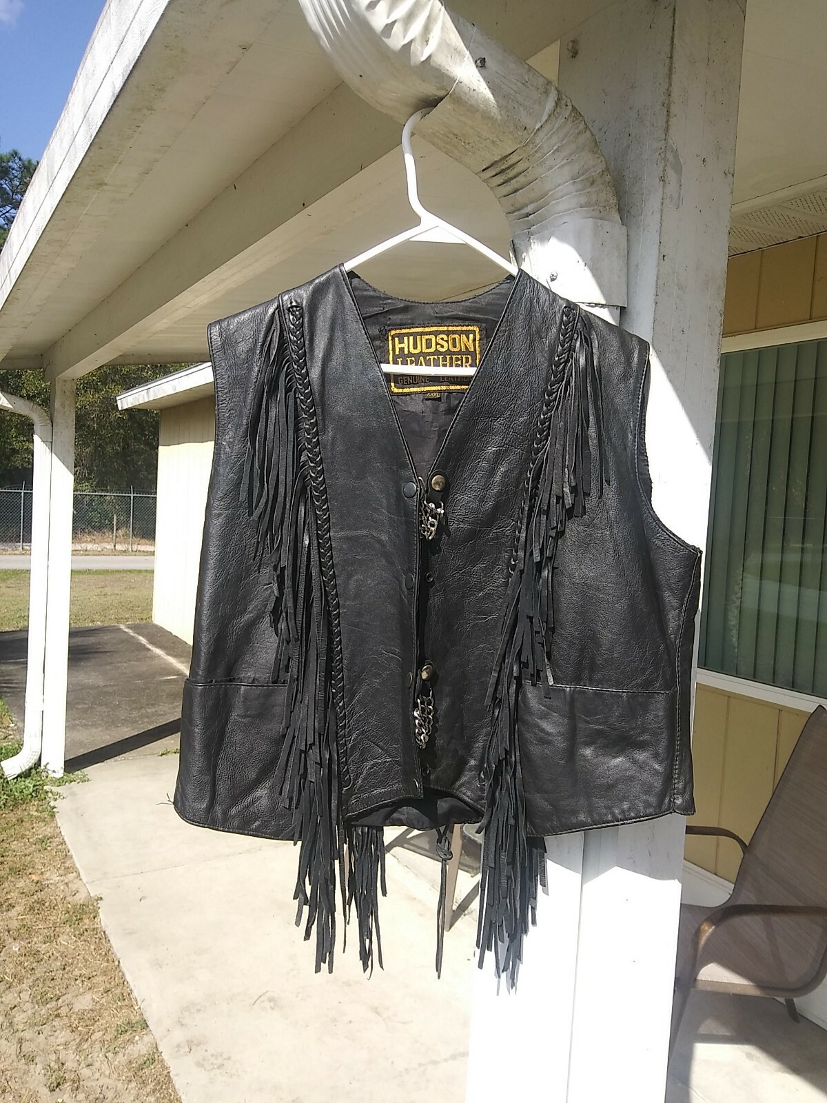 hudson leather vest